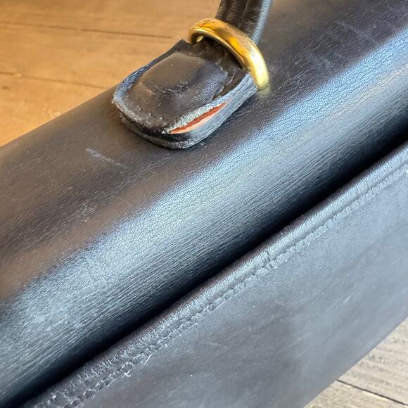 Vintage Coach Lexington Black Leather Briefcase Messenger Bag Turn Lock 5265 - Picture 8 of 16